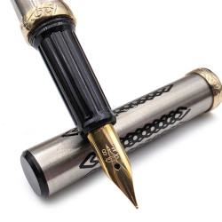 寫樂 Sailor F8 老款鋼筆｜不鏽鋼筆桿 × 印刷刻紋｜專用卡式墨水 