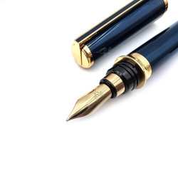 ⭐超級組合・S.T. DUPONT 都彭  Chairman Small 小總裁-深藍中國漆｜18k 鋼筆（F / M）每筆加贈 VISCONTI 墨水