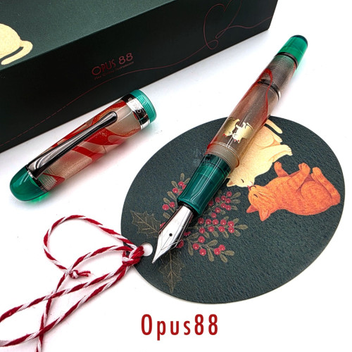 臺灣 OPUS 88 爵士 Jazz 系列 滴入式鋼筆 Under the Mistletoe 槲寄生 節慶限定色 限量 300支