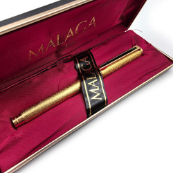 =中古品= 蜻蜓牌 髮絲紋 金色小短原子筆 