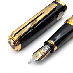 Waterman Exception 大至尊｜麗黑 金夾｜18K F｜方形筆桿（全新庫存品 NG｜絕版品｜特價） 