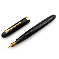 ☆典藏老筆☆ 日本滴入式 復刻手造鋼筆 土田修一 14K 硬橡膠筆桿  N8335