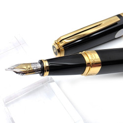 Waterman Exception 大至尊｜麗黑 金夾｜18K F｜方形筆桿（全新庫存品 NG｜絕版品｜特價） 