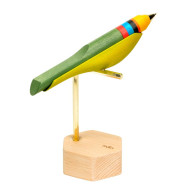 【木趣 | 啄墨2.0】實木版單筆 + 筆座 - 兼具擺飾與書寫的原木手工藝筆【五色鳥】