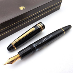 ☆典藏老筆☆ MONTBLANC 萬寶龍 146  鋼筆（ 14K單色尖 F全新品 附老款盒）#N1314