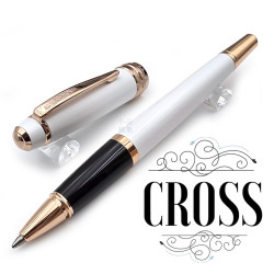 CROSS 高仕 Bailey 貝禮 白色玫瑰金 鋼珠筆