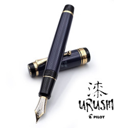日本 PILOT 百樂 Custom Urushi 硬橡膠 漆塗 30號尖 18K 鋼筆（藍） 