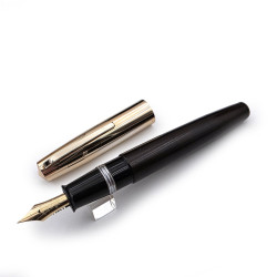 ☆典藏老筆☆ 日本滴入式 硬橡膠筆桿 鍍金蓋 手工14K金 EF尖 #UD-8536