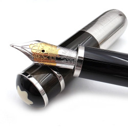 德國 Montblanc 萬寶龍 2007文學家系列 William Faulkner 威廉·福克納 18K 鋼筆 M（套筆拆售，附大筆盒）