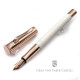 德國 Graf von Faber-Castell Guilloche系列 繩紋飾 18k 鋼筆 (香檳白）