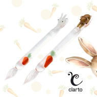 『預購商品』日本 clarto lavie系列 與兔子玩耍 玻璃沾水筆 (兩款可選)