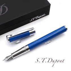 法國 S.T. DUPONT 都彭 D-Initial系列 鋼筆（藍桿銀夾）