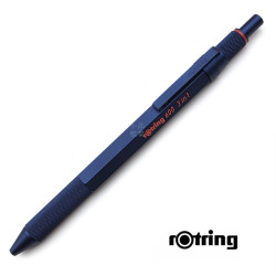 德國 rotring 洛登 600型 金屬筆桿 3IN1 多功能筆（藍色）