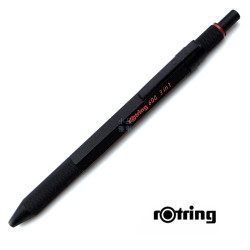 德國 rotring 洛登 600型 金屬筆桿 3IN1 多功能筆（黑色）