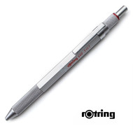 德國 rotring 洛登 600型 金屬筆桿 3IN1 多功能筆（白色）