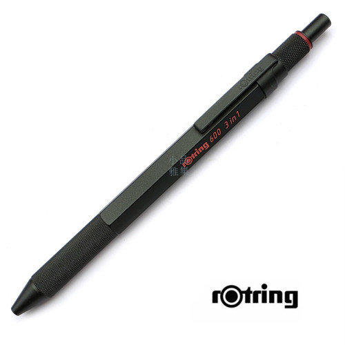 德國 rotring 洛登 600型 金屬筆桿 3IN1 多功能筆（綠色）