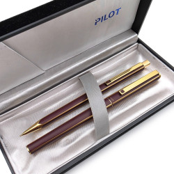 ☆典藏老筆☆Pilot 百樂 四角軸 酒紅色消光 鋼珠筆/自動鉛筆 #P4471