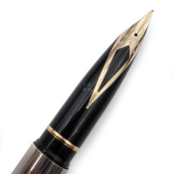 ☆典藏老筆☆ SHEAFFER 西華 TARGA 純銀直線紋 14K金尖 F尖＃SF-2540