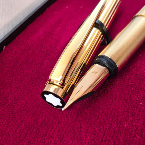 ☆典藏老筆☆ MONTBLANC 萬寶龍 貴族 金桿 14K金 鋼筆 F尖  #N-3000 庫存全新