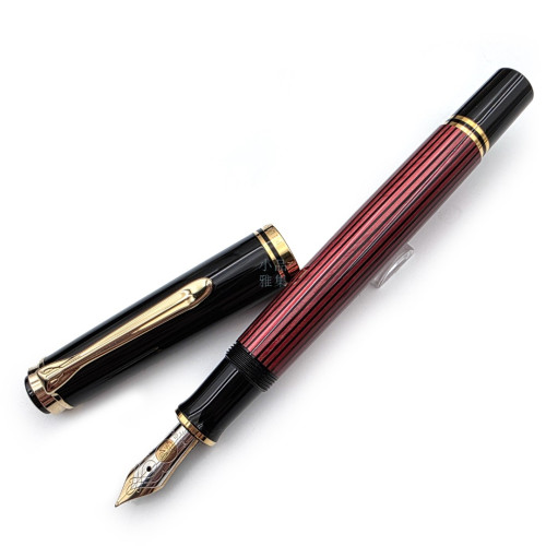 =老款庫存新筆= 德國 Pelikan 百利金 M600 14K金 鋼筆(紅條金夾)