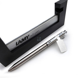 德國 Lamy Twin pen 二用筆 不鏽鋼原色筆桿 (原子筆+自動鉛筆) 