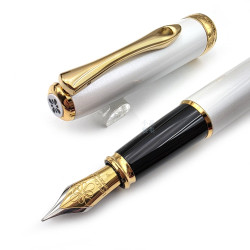 德國 DIPLOMAT 迪波曼 卓越A2 琺瑯白 金夾 鋼筆