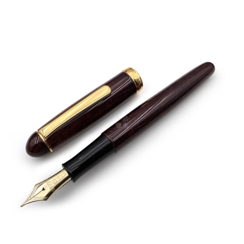 Platinum 白金 #3776 石楠木（Briar）漆塗亮面版 14K金 M尖 鋼筆