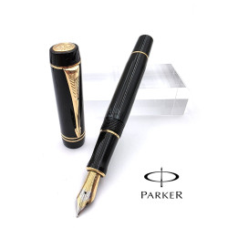 Parker 派克 Duofold 多福 Mini 黑色 18K金 鋼筆 （僅能使用卡式墨水）金夾