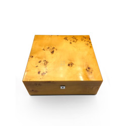 唐邦木業 古典木製手錶收藏盒 樹瘤木 鋼琴烤漆 15支裝（可上鎖）