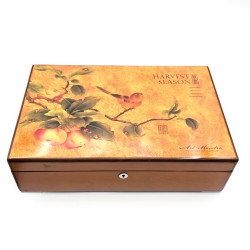 唐邦木業 古典木製手錶收藏盒 樹瘤木 12支裝  秋熟（可上鎖）