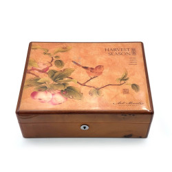 唐邦木業 古典木製 可動隔板 雪松木 雪茄盒 秋熟（可上鎖）