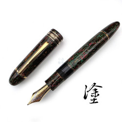 德國 MONTBLANC 萬寶龍 帝王系列 149 18k 鋼筆 職人昆陽 漆塗  『 丹墨森｜Virid Ink-Forest 』M尖