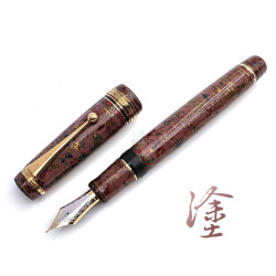 台灣職人昆陽  二創系列 漆塗款『 釀酯 Aged Bisque 』（使用Pilot 30號尖 生漆繪製 ）Ｍ尖