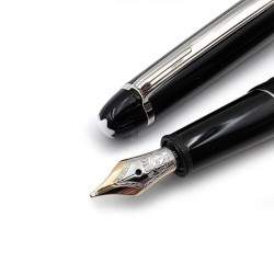 【中古品】 德國 Montblanc 萬寶龍 P145 小班 14k 鋼筆 銀夾 Ｍ尖#9成新 M-47347