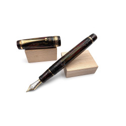 台灣職人昆陽  二創系列 漆塗款『 醉檀香 Drunken Sandalwood 』（使用Pilot 30號尖 生漆繪製 ）B尖