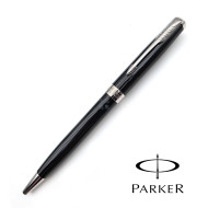 派克 Parker 新款Sonnet 卓爾系列 原子筆（亮黑銀夾）