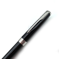 派克 Parker 新款Sonnet 卓爾系列 原子筆（亮黑銀夾）