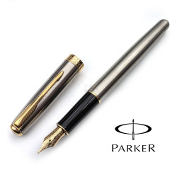 派克 Parker 新款Sonnet 卓爾系列 不鏽鋼尖 鋼筆（鋼桿金夾）