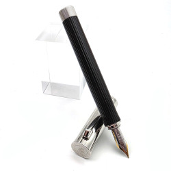 【中古美品】德國 Graf von Faber-Castell Intuition Platino Wood 18K金 鋼筆（黑檀木）B尖 UD-3192
