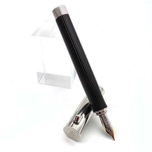 【中古美品】德國 Graf von Faber-Castell Intuition Platino Wood 18K金 鋼筆（黑檀木）B尖 UD-3192