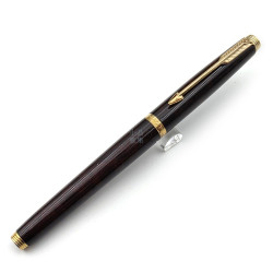 【 中古品特價 】PARKER 派克75 14K 鋼筆  ( 棕色花紋 )