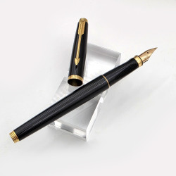 【 中古品特價 】PARKER 派克75 14K 鋼筆  ( 麗黑金夾 )