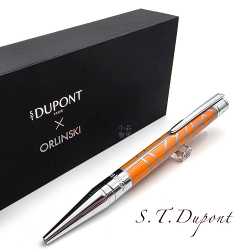 法國 S.T. Dupont × Richard Orlinski 聯名限量 D-Initial 系列 原子筆 （橘色）