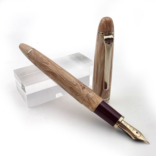 【中古品】日本 Sailor 寫樂 老海錨筆尖X特製花紋筆桿 14K尖 鋼筆/原子筆 一對 ER-332