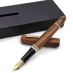 臺灣 尚羽堂 原木系列  真空上墨 鋼筆 （黃金檀）