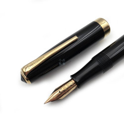 【中古品】日式老筆 丸善筆業 Athena 14K半彈筆尖 硬橡膠筆桿 拉桿上墨 老式古典款 #EX-2758