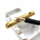 【中古品】 Dunhill 登喜路 鍍金條紋桿14K金筆尖  EX-1592