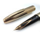 【中古品】西華 SHEAFFER 14K金尖 澳洲製  Touchdown 氣壓上墨 包金桿直紋款 EX-5482