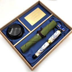 『極稀有藏品』日本 Sailor 寫樂 香蘭社 有田燒 鋼筆 （青華春蘭）