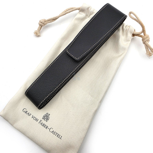 福利品 Graf von Faber-Castell 伯爵 荔枝紋白線 單支裝筆套 (磁扣款) 118825